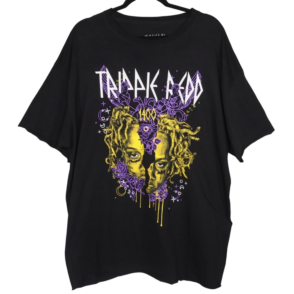 Trippie Redd 1400 Art Graphic T-shirt Mens XL Black Short Sleeve Rap Music